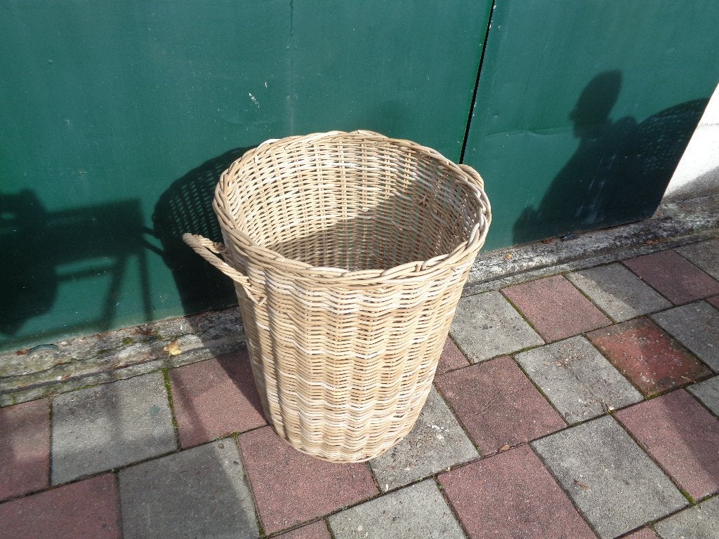 Mand van houtmateriaal, Ophalen, Gevlochten, Mand, Rond