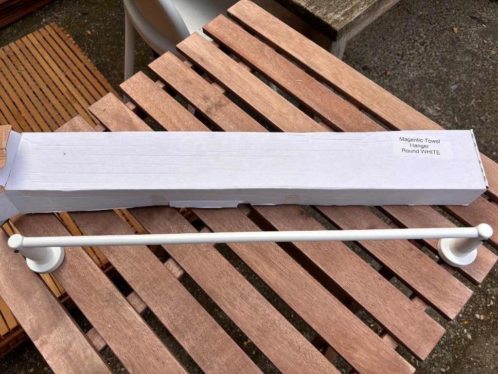 Handdoekhouder magneet, Ophalen, Nieuw, Wit, Handdoekenrek