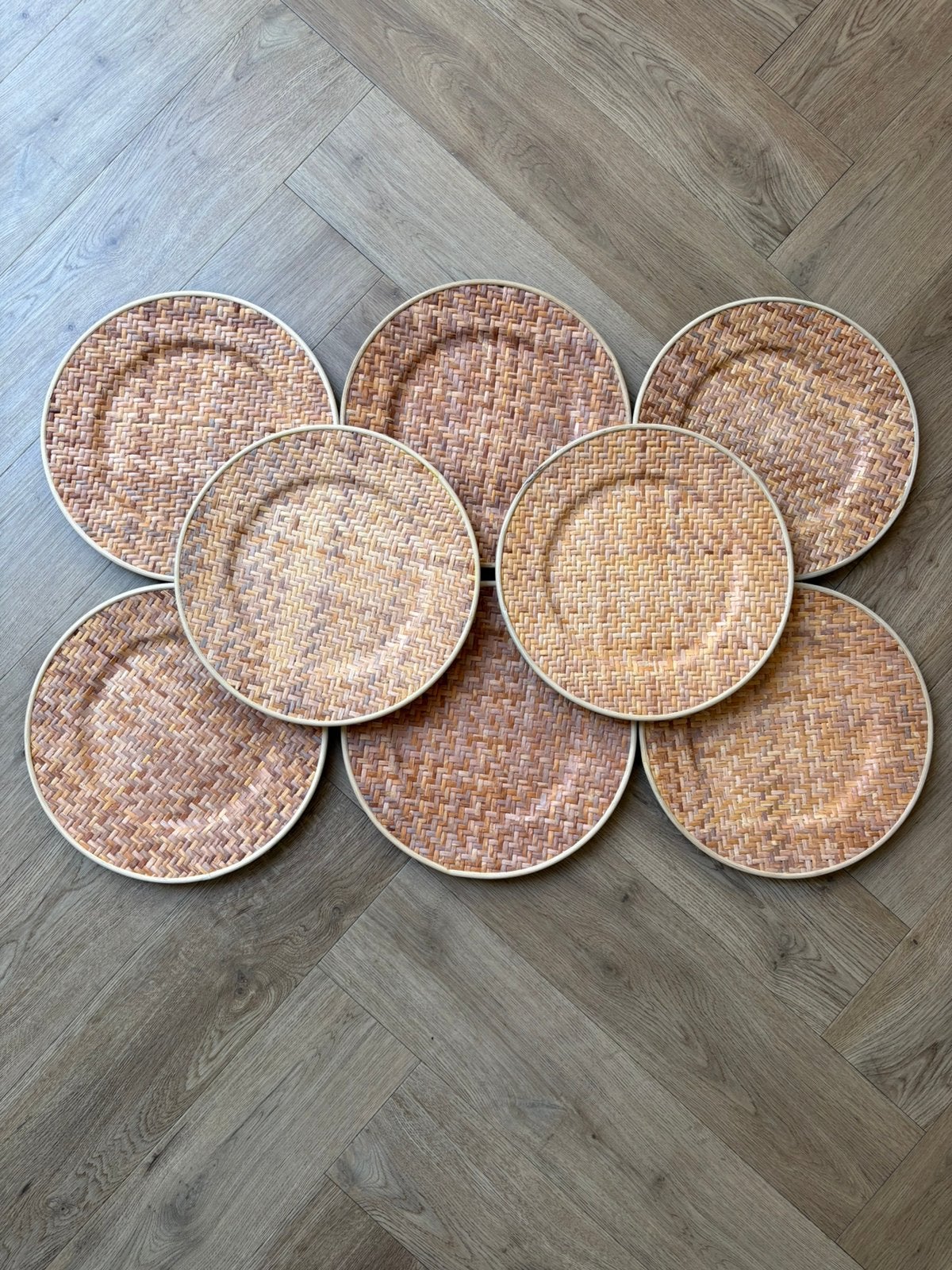 Set van 8 mooie rotan placemats/ dienbladen | Boho wonen, Huis en Inrichting, Woonaccessoires | Onderzetters, Ophalen of Verzenden