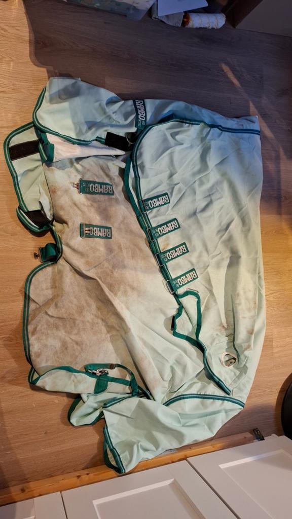 Eczeemdeken Rambo Sweet Itch Hoody Full Neck Lichtgroen 6'0", Dieren en Toebehoren, Paarden en Pony's | Dekens en Dekjes, Ophalen of Verzenden