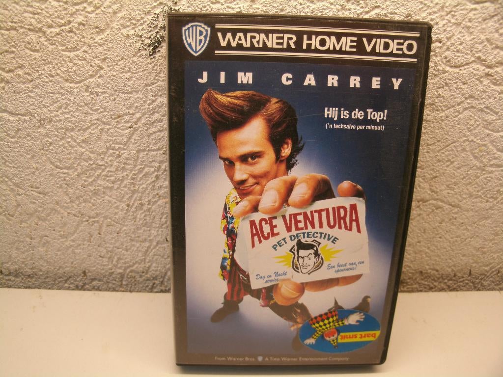 vhs 74b ace ventura hij is top jim carrey, Alle leeftijden, Ophalen of Verzenden, Gebruikt, Komedie