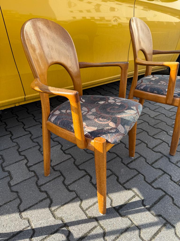 2 stoelen Niels Koefoed Larssen Model Morten teakhout Danish, Ophalen, Overige materialen, Gebruikt, Twee