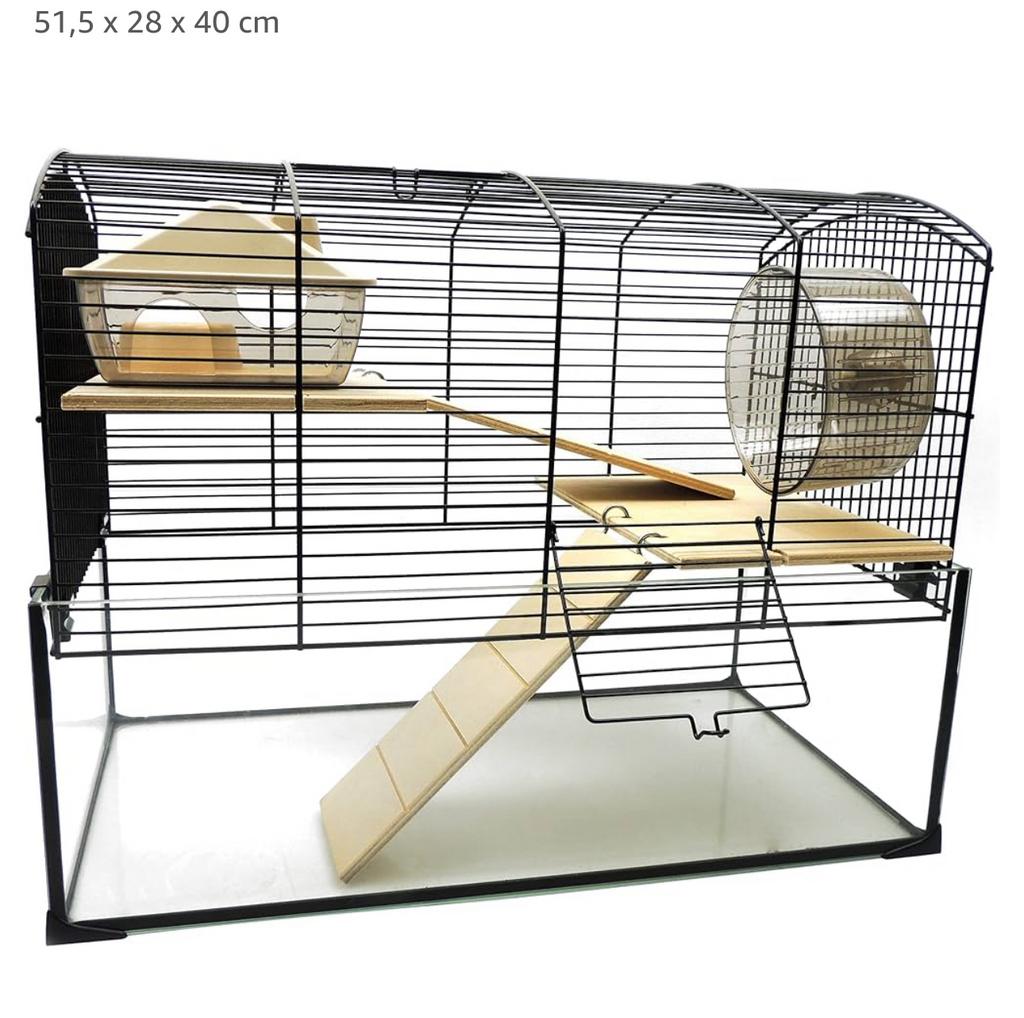 Hamsterkooi, Dieren en Toebehoren, Knaagdieren en Konijnen | Hokken en Kooien, Kooi, Minder dan 75 cm, Zo goed als nieuw, Ophalen