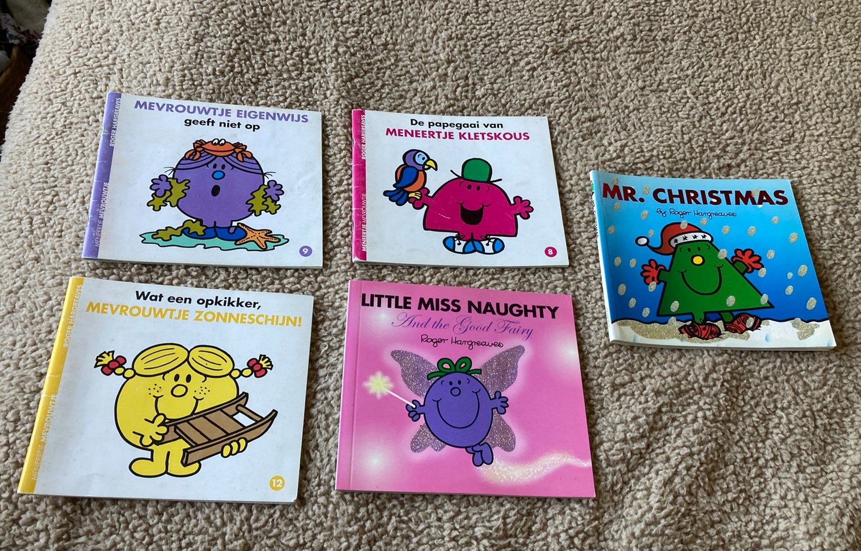 5 x Roger Hargreaves boekjes mevrouwtje, meneertje, Ophalen, Gelezen, Fictie algemeen