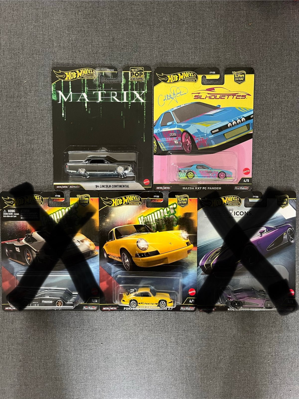 Hot Wheels Premium lot 3 stuks, Ophalen of Verzenden, Zo goed als nieuw, Auto