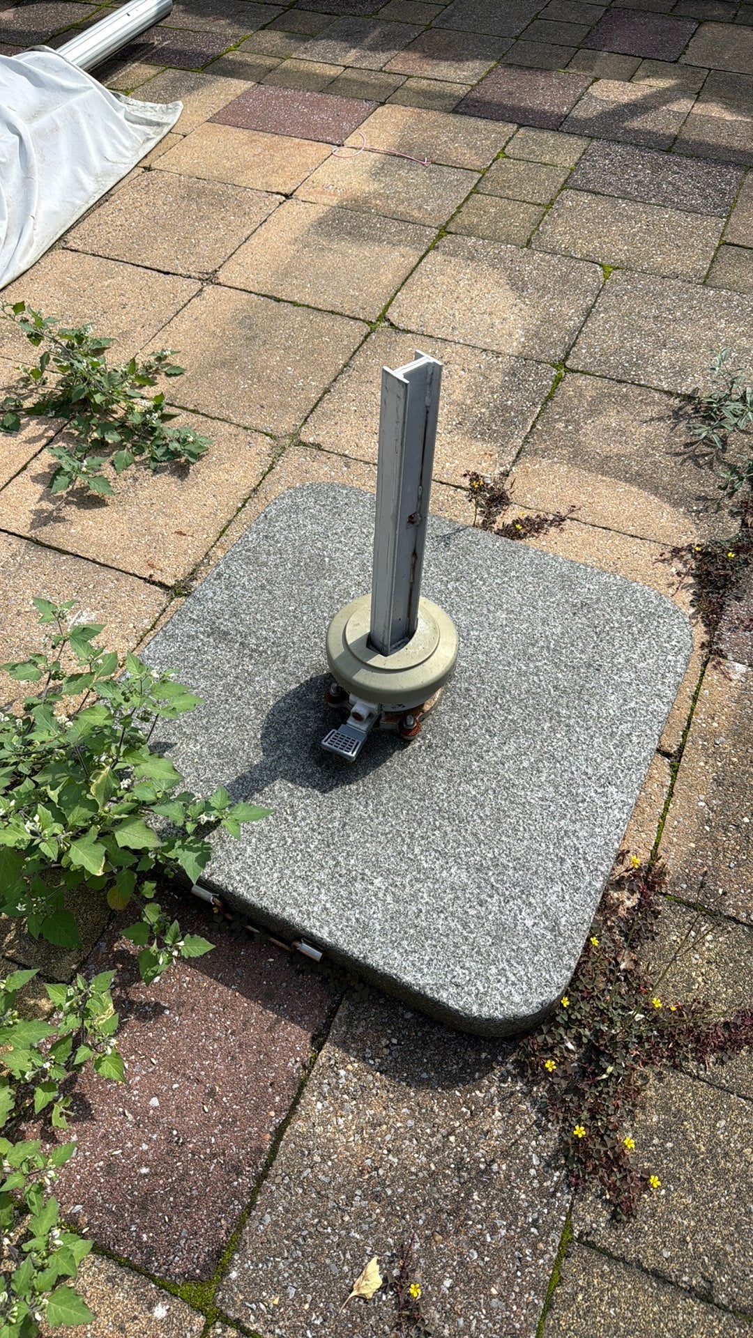 Parasolvoet 70x70cm, Ophalen, Gebruikt, Kantelbaar, Parasolvoet