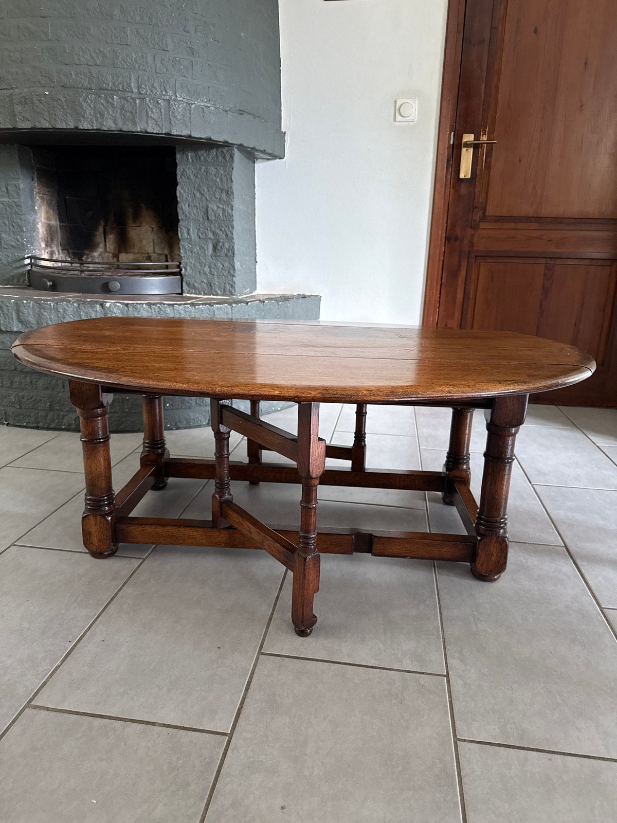 Antieke eiken gateleg tafel - inklapbaar 1,20 lengte, Ophalen
