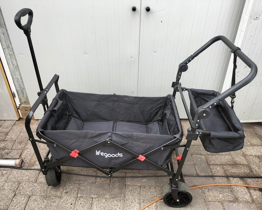Bolderkar lifegoods opvouwbar tot 120KG 90L 120x80cm, Ophalen, Opvouwbaar, Zo goed als nieuw