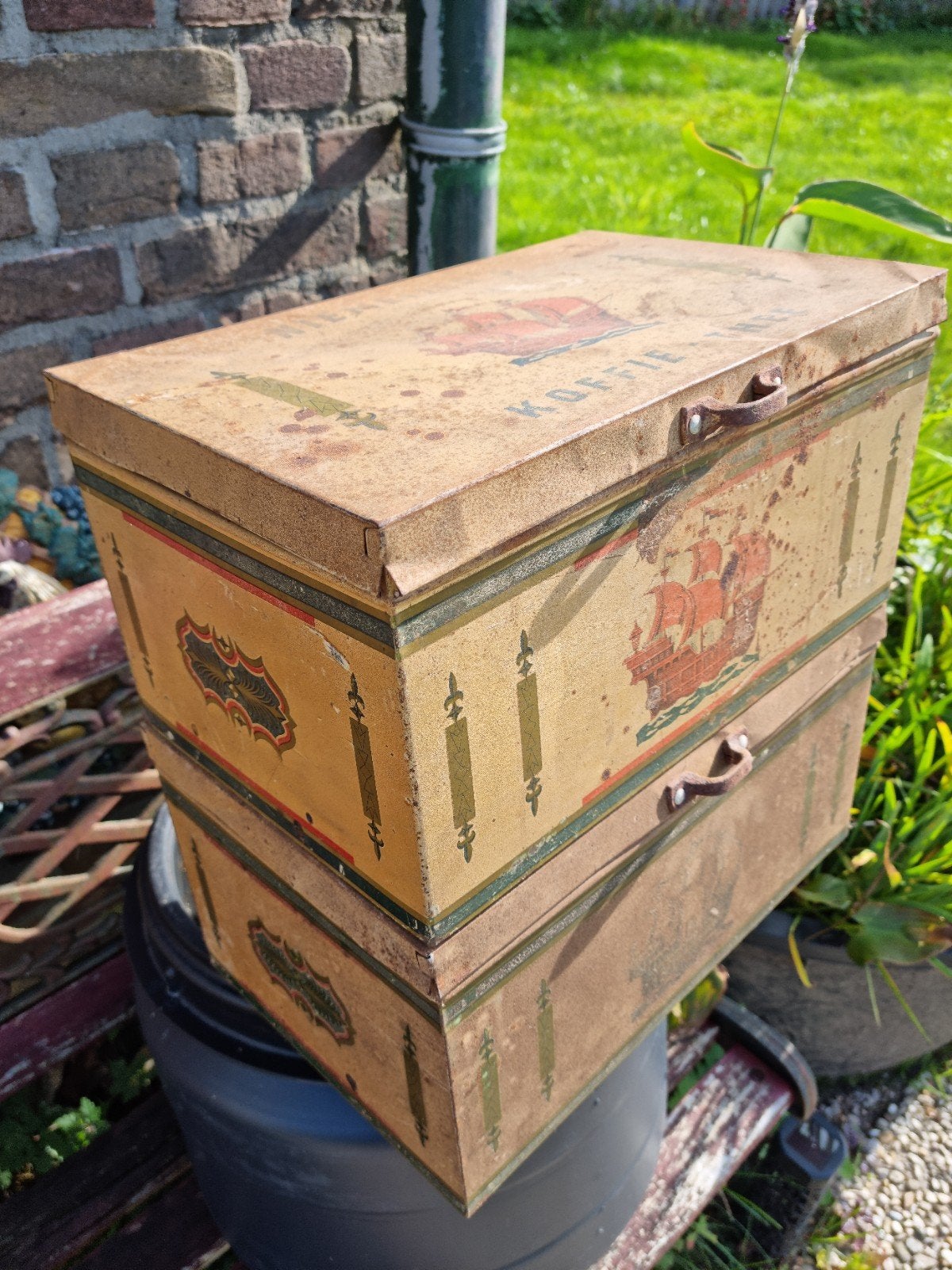 2 x Niemeijer winkelblik voorraadblik winkel koffie blik !, Verzamelen, Ophalen of Verzenden, Zo goed als nieuw, Koffie, Overige merken