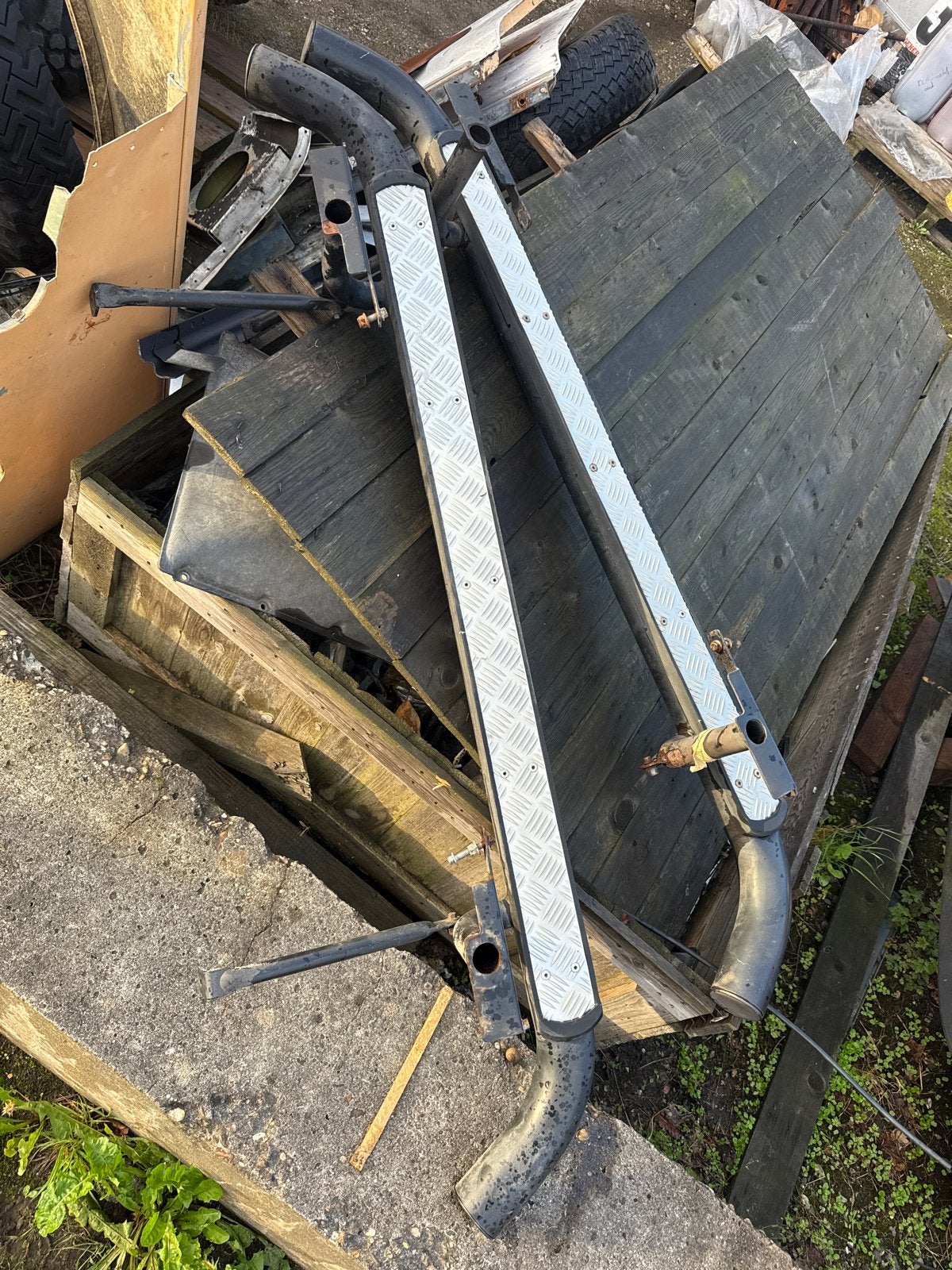 Land Rover Defender 110 Side Bars / Tree Sliders, Ophalen of Verzenden, Gebruikt