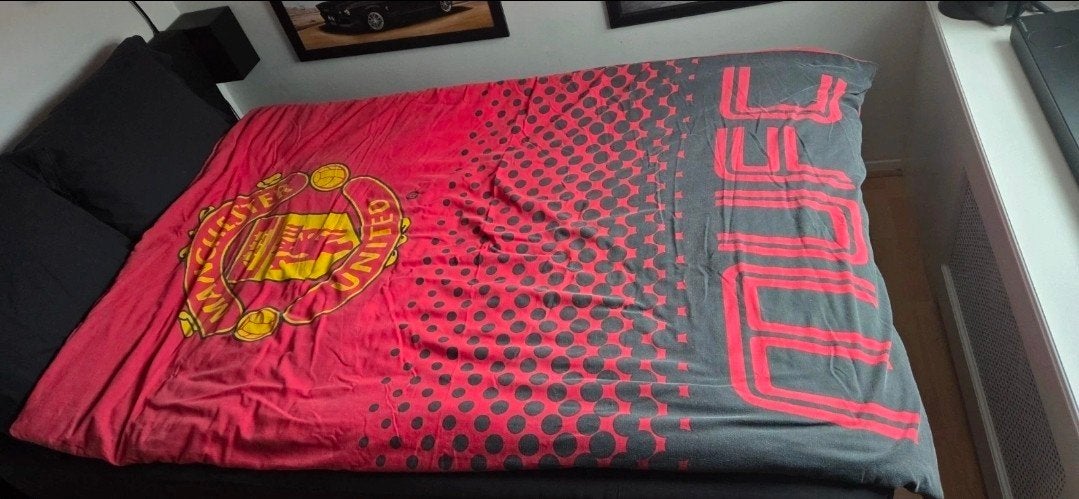 Manchester United Dekbedovertrek 140x200 cm, Gebruikt, Eenpersoons, Dekbedovertrek, Ophalen of Verzenden