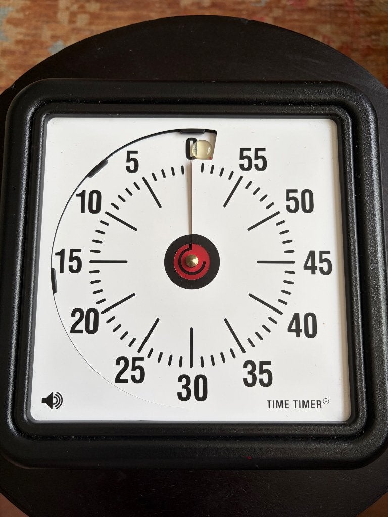 Time timer 20cmx20cm, Ophalen, Zo goed als nieuw, Analoog