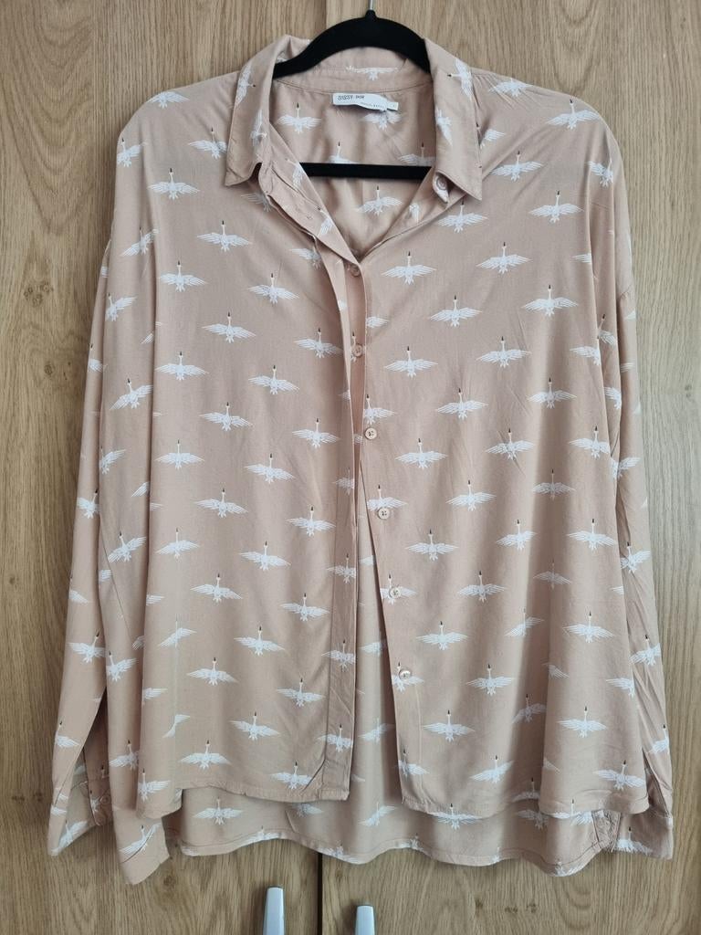 Oudroze blouse vogels Sissy-boy maat L, Maat 42/44 (L), Sissy-Boy, Ophalen of Verzenden, Roze