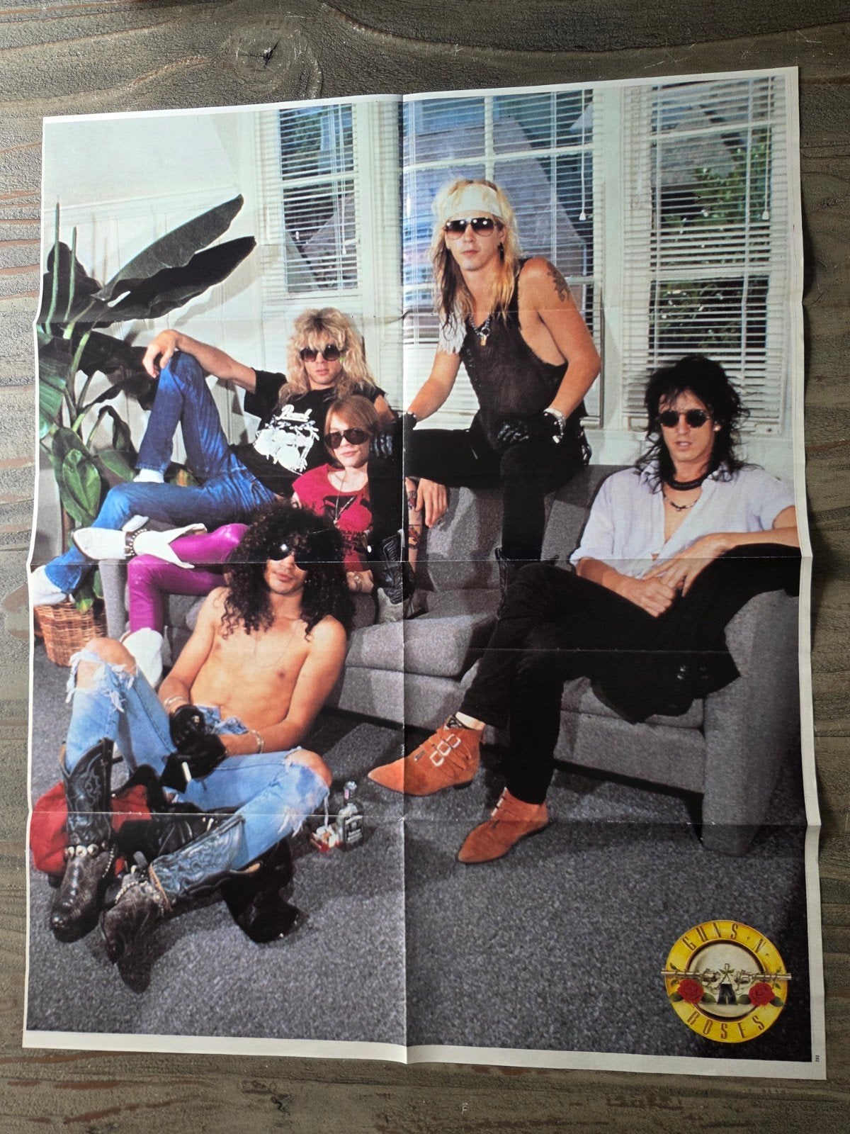 Guns N' Roses Poster, Rechthoekig Staand, Ophalen of Verzenden, Zo goed als nieuw, A1 t/m A3