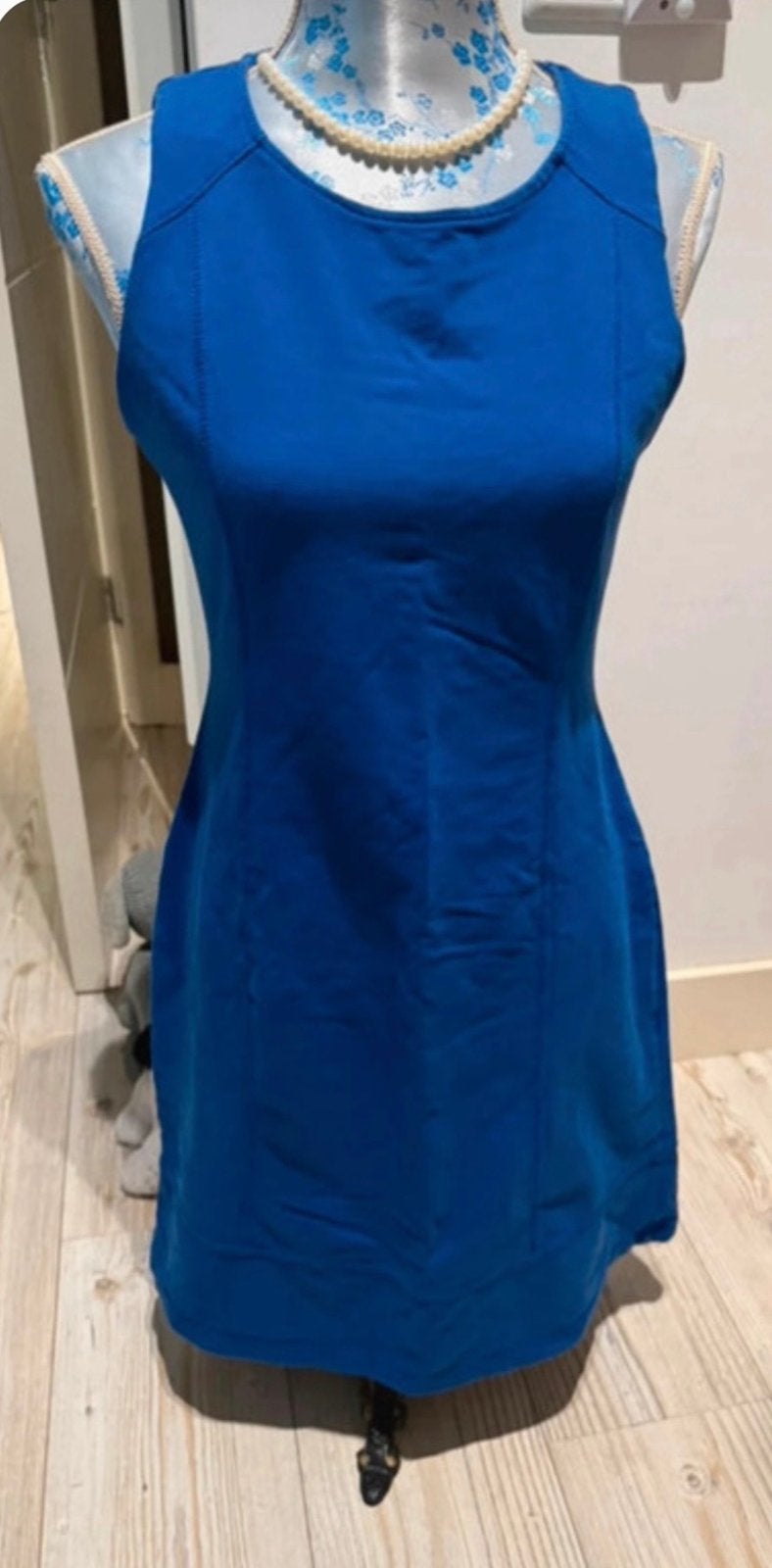 Studio Anneloes zomerjurk valt als S / M blauw jurk, Ophalen, Gedragen, Blauw, Onder de knie
