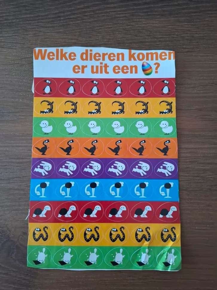 Stickervel : welke dieren komen er uit een ei?, Verzenden, Zo goed als nieuw