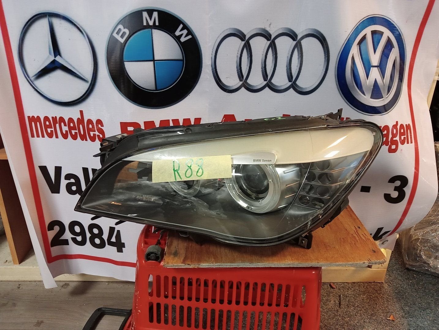 BMW 7 Serie Koplamp links 7182137, Gebruikt, -, -, Ophalen of Verzenden