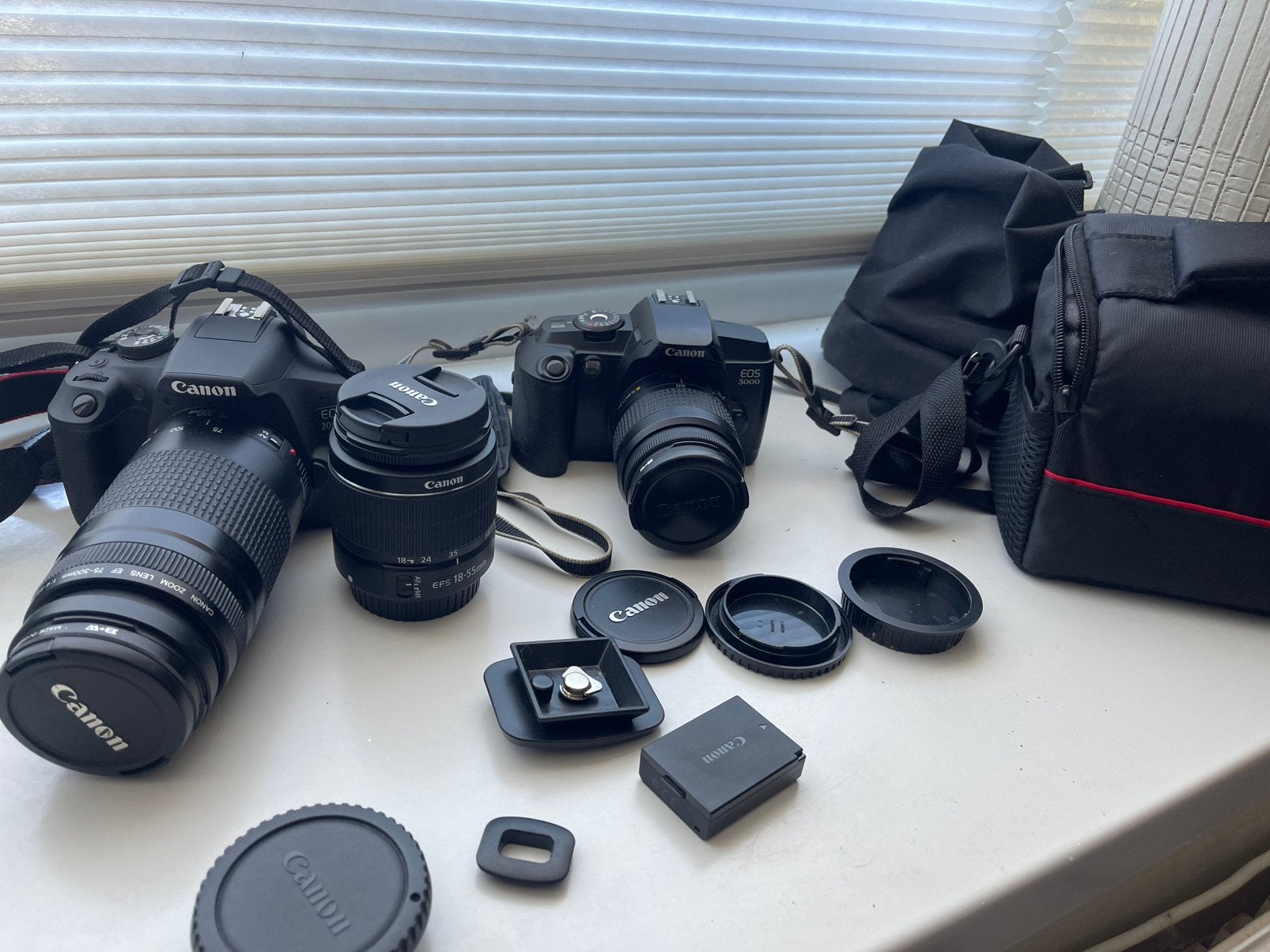 Canon Eos 2000/5000 set, Ophalen, Zo goed als nieuw, Canon