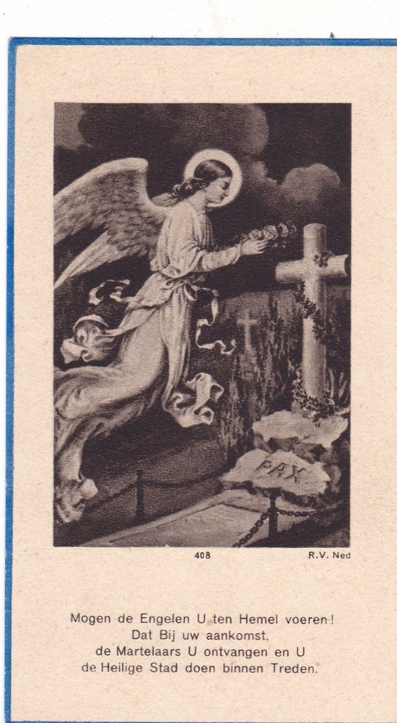 Lambertus M. J. VAN SECCELEN  (2), Verzamelen, Verzenden, Bidprentje