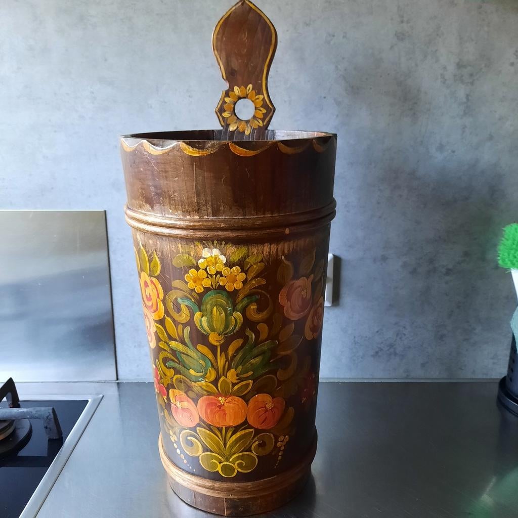 Oude  Hindeloopen paraplubak, Ophalen of Verzenden, Gebruikt
