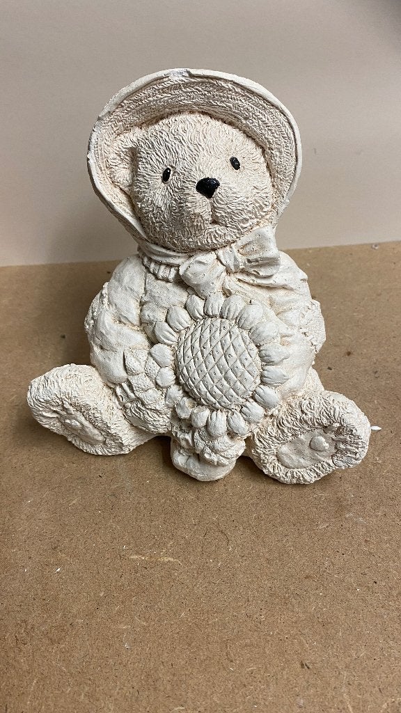 Teddybeer Beeldje met Zonnebloem, Ophalen of Verzenden, Zo goed als nieuw, Dier