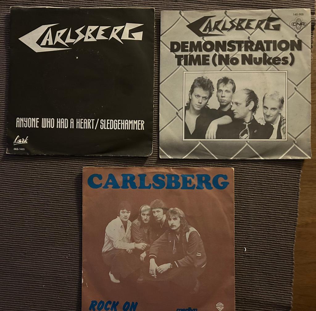 Carlsberg - 3 singles - nederbeat, Cd's en Dvd's, Vinyl Singles, Fotohoes, 7 inch, Single, Ophalen of Verzenden
