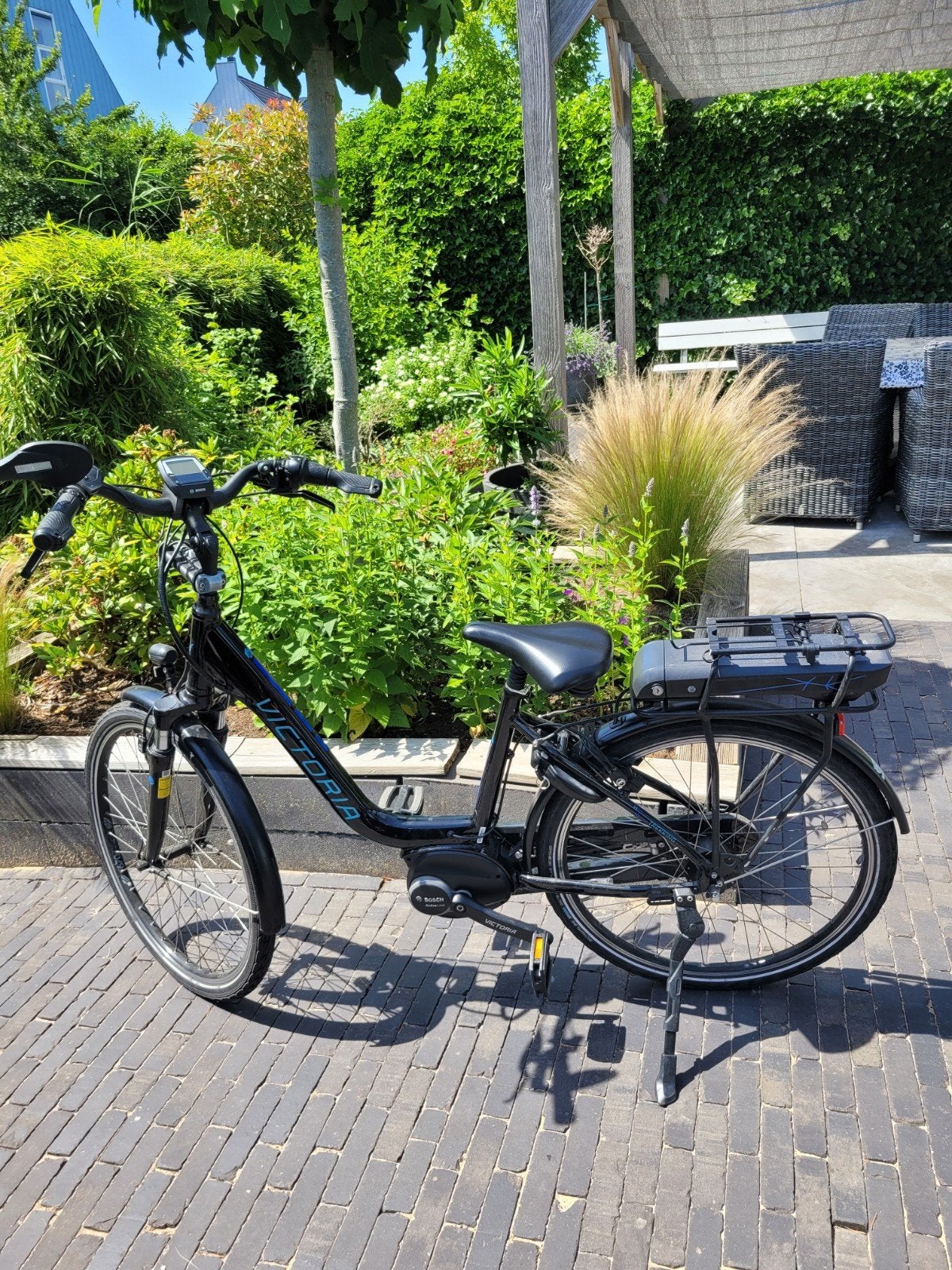 Victoria e-bike met extra lage instap Bosch Active Line moto, Gebruikt, Minder dan 47 cm, 50 km per accu of meer, Ophalen