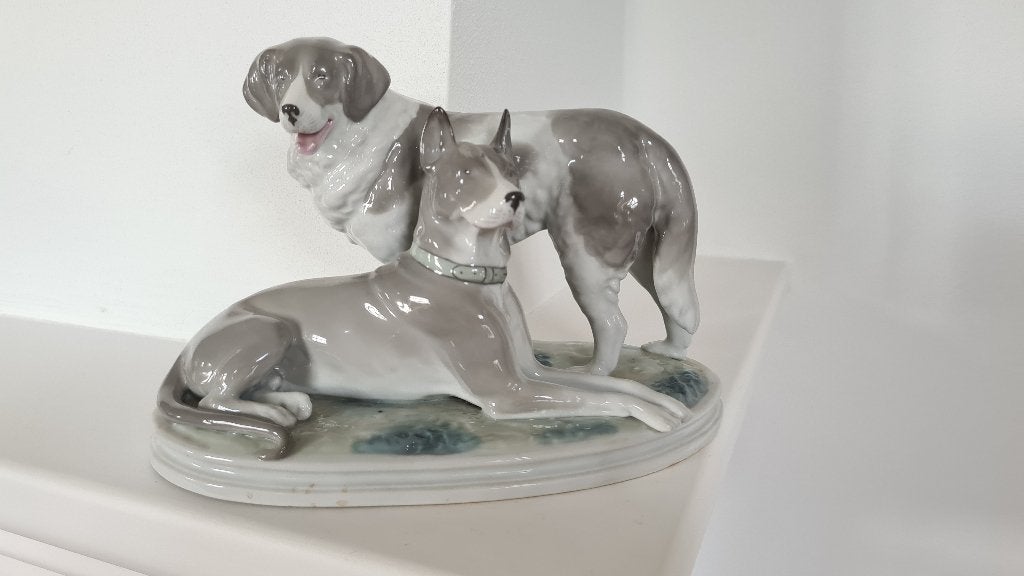 Porseleinen Beeldengroep Honden Pfeffer Gotha Porzellan, Ophalen of Verzenden