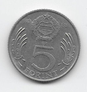 Hongarije 5 forint 1988 KM# 635, Verzenden, Hongarije, Losse munt