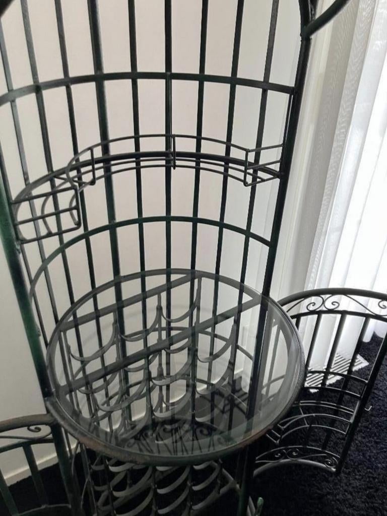 Mooi groot metalen wijnrek / drankenkast - 200 cm hoog, Ophalen, Zo goed als nieuw, Metaal, 75 cm of meer