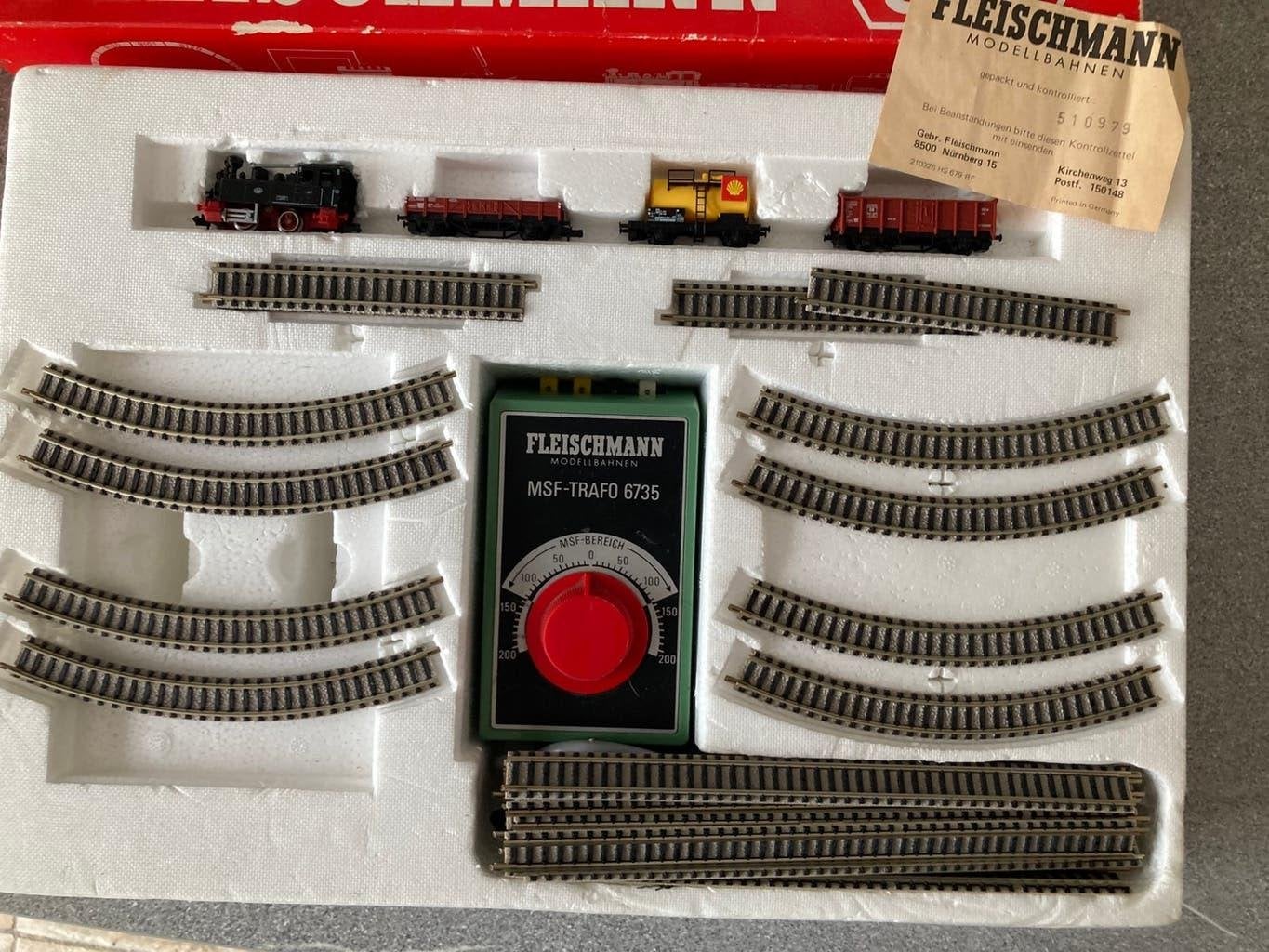Fleischmann startset 9315 piccola N + 9193, Gelijkstroom, Fleischmann, Ophalen of Verzenden, Gebruikt