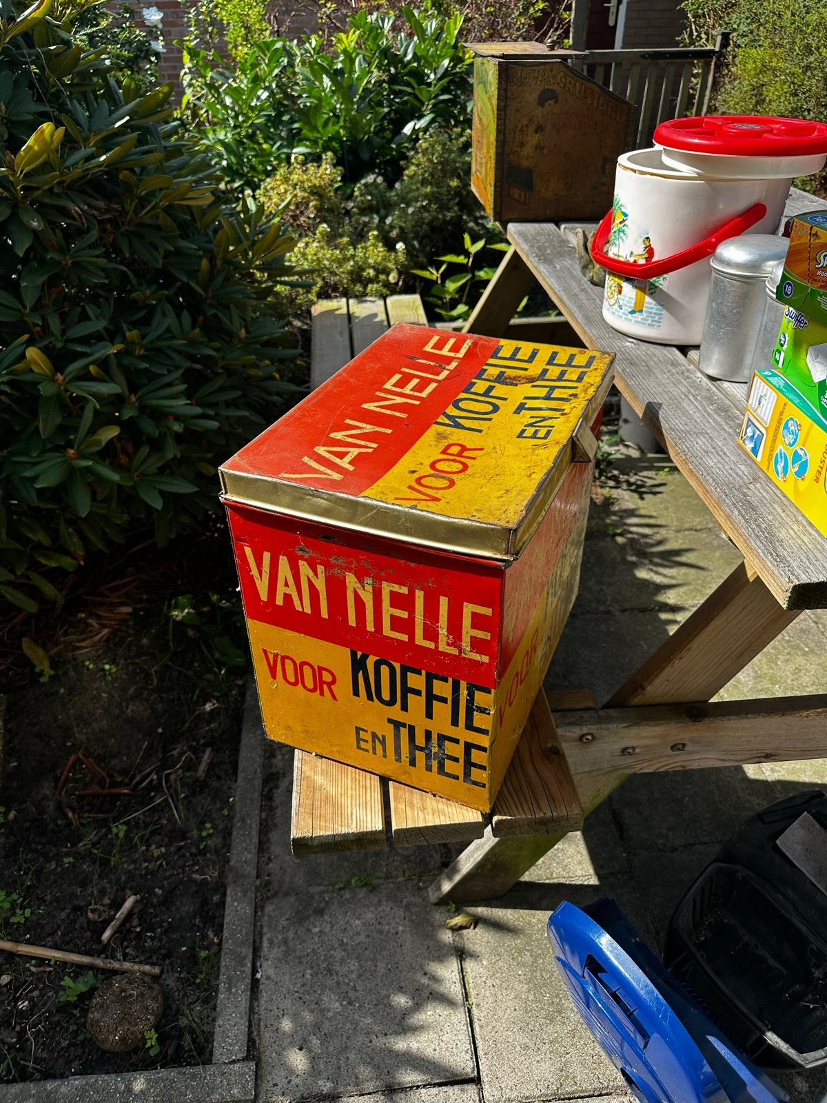 Vintage Van Nelle Koffie en Thee Blik - Authentiek, Ophalen