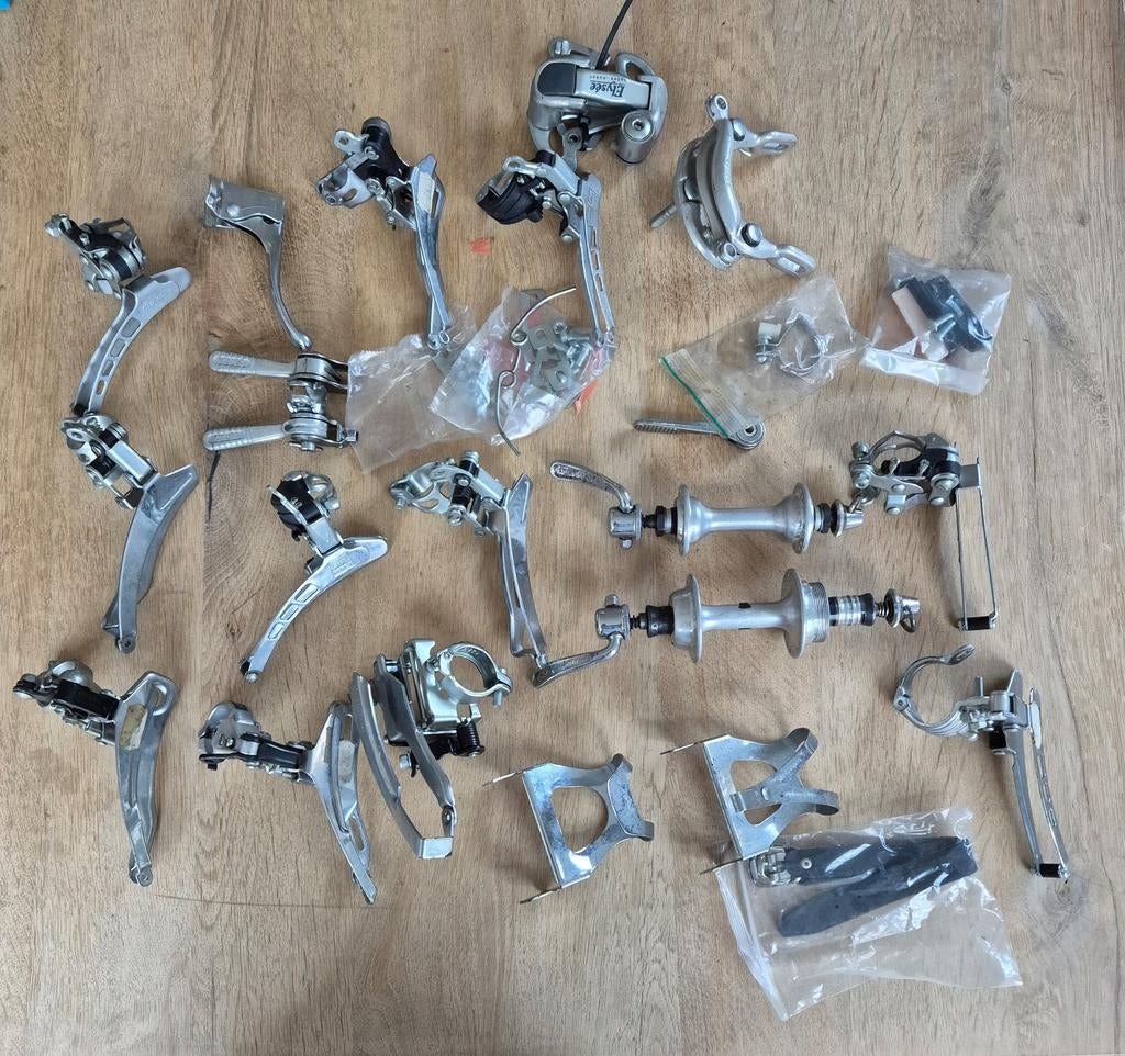 RETRO verzameling racefietsonderdelen. Derailleur, Ophalen of Verzenden, Huis en Inrichting