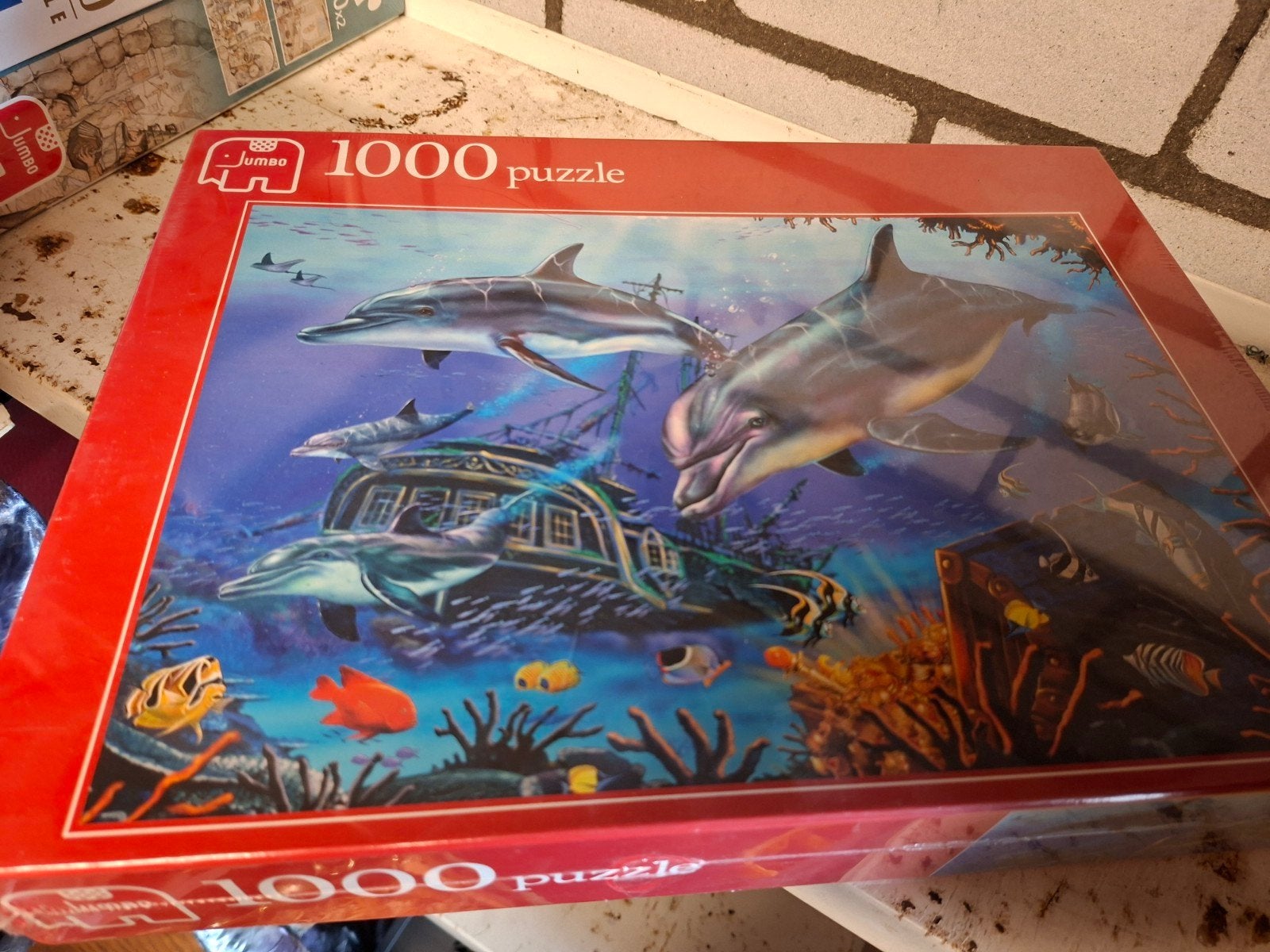 Jumbo 1000 stukjes dolfijnen puzzel nieuw, Ophalen of Verzenden, 500 t/m 1500 stukjes, Zo goed als nieuw, Legpuzzel