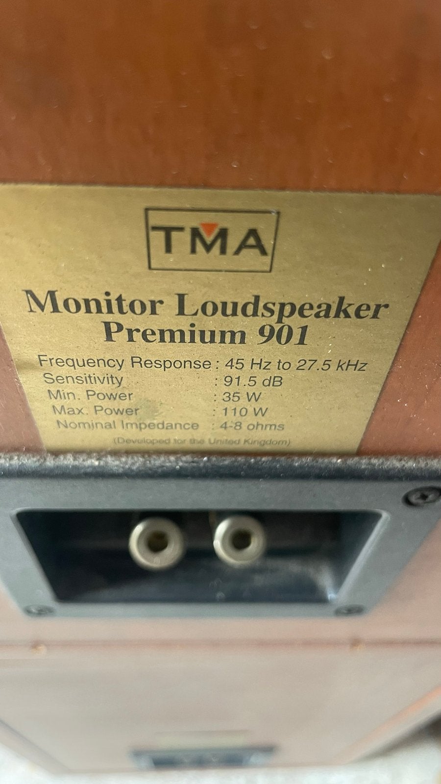 TMA Monitor Luidsprekers Premium 901 & Center 900C, Overige merken, Gebruikt, Ophalen of Verzenden, 120 watt of meer