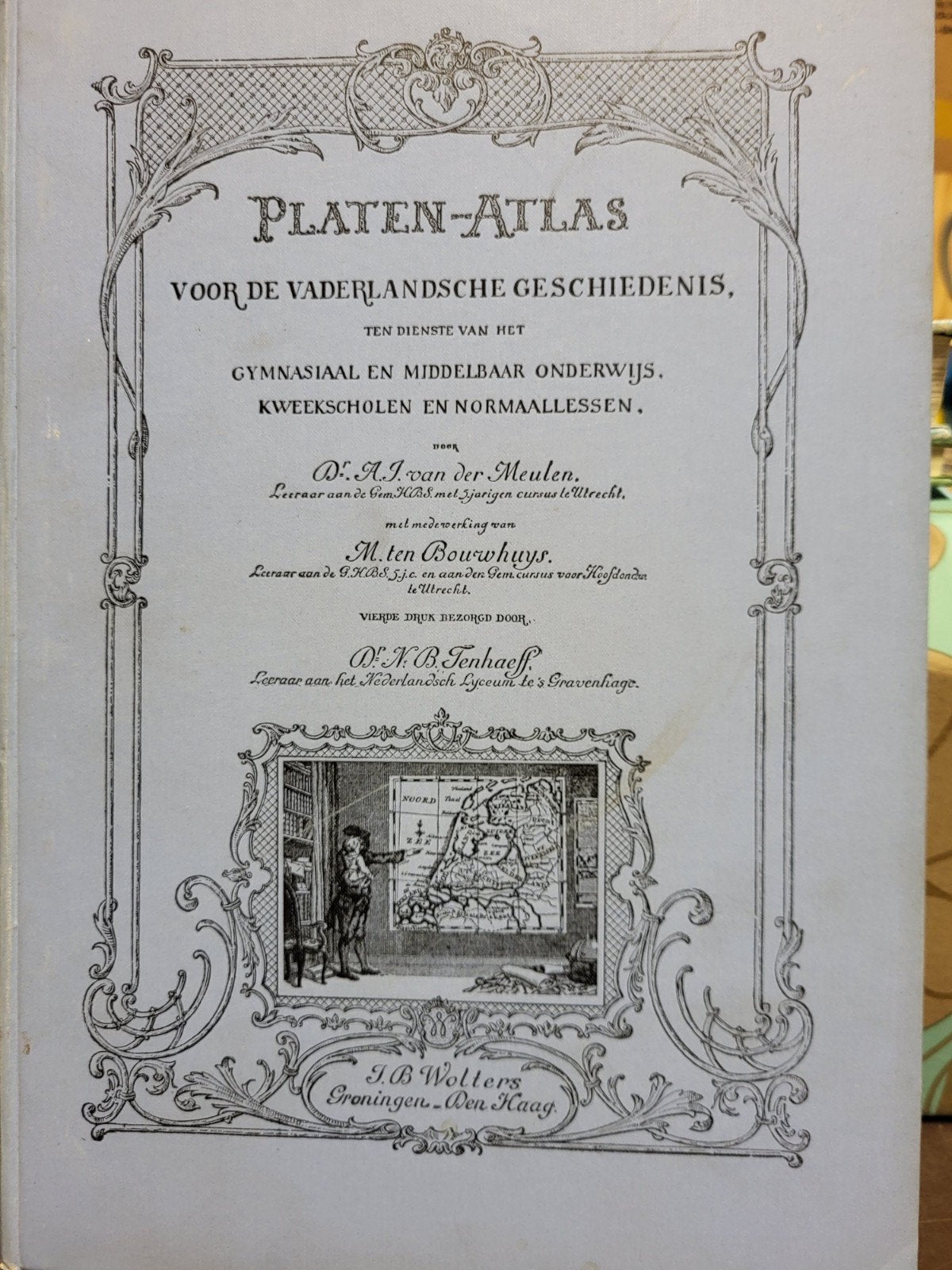WD-006/9 Plaaten-Atlas voor de Vaderlandsche Geschiedenis, Boeken, Gelezen, Overige atlassen, Ophalen of Verzenden, 1800 tot 2000