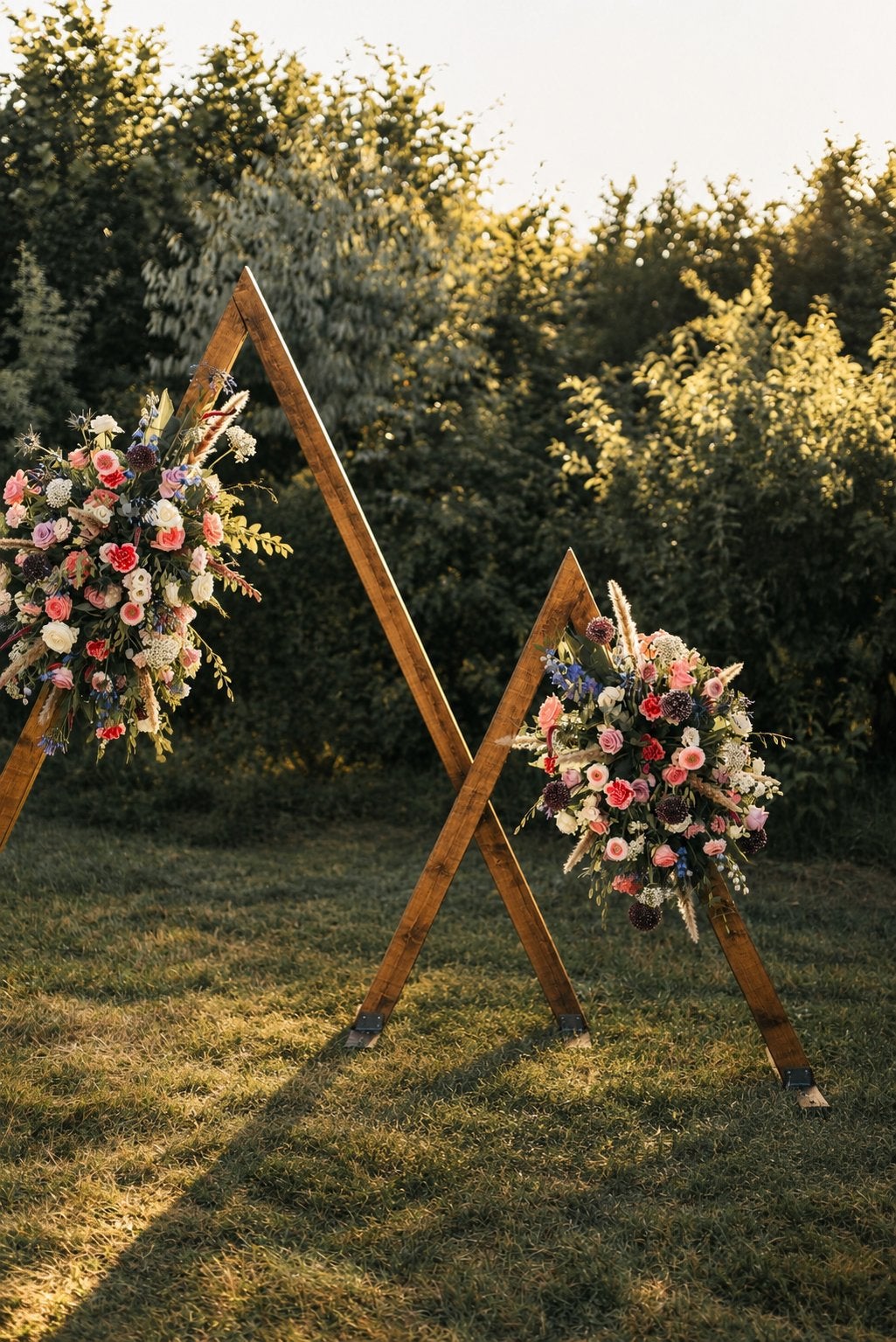Houten driehoeken en overige decoratie voor bruiloft, Ophalen, Gebruikt, Versiering, Geboorte of Huwelijk