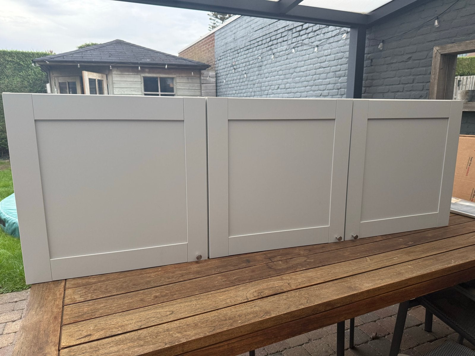 3x IKEA FAKTUM keuken bovenkast 60x60 grijs kaderdeur shaker, Ophalen, 50 tot 100 cm, Zo goed als nieuw, Minder dan 100 cm