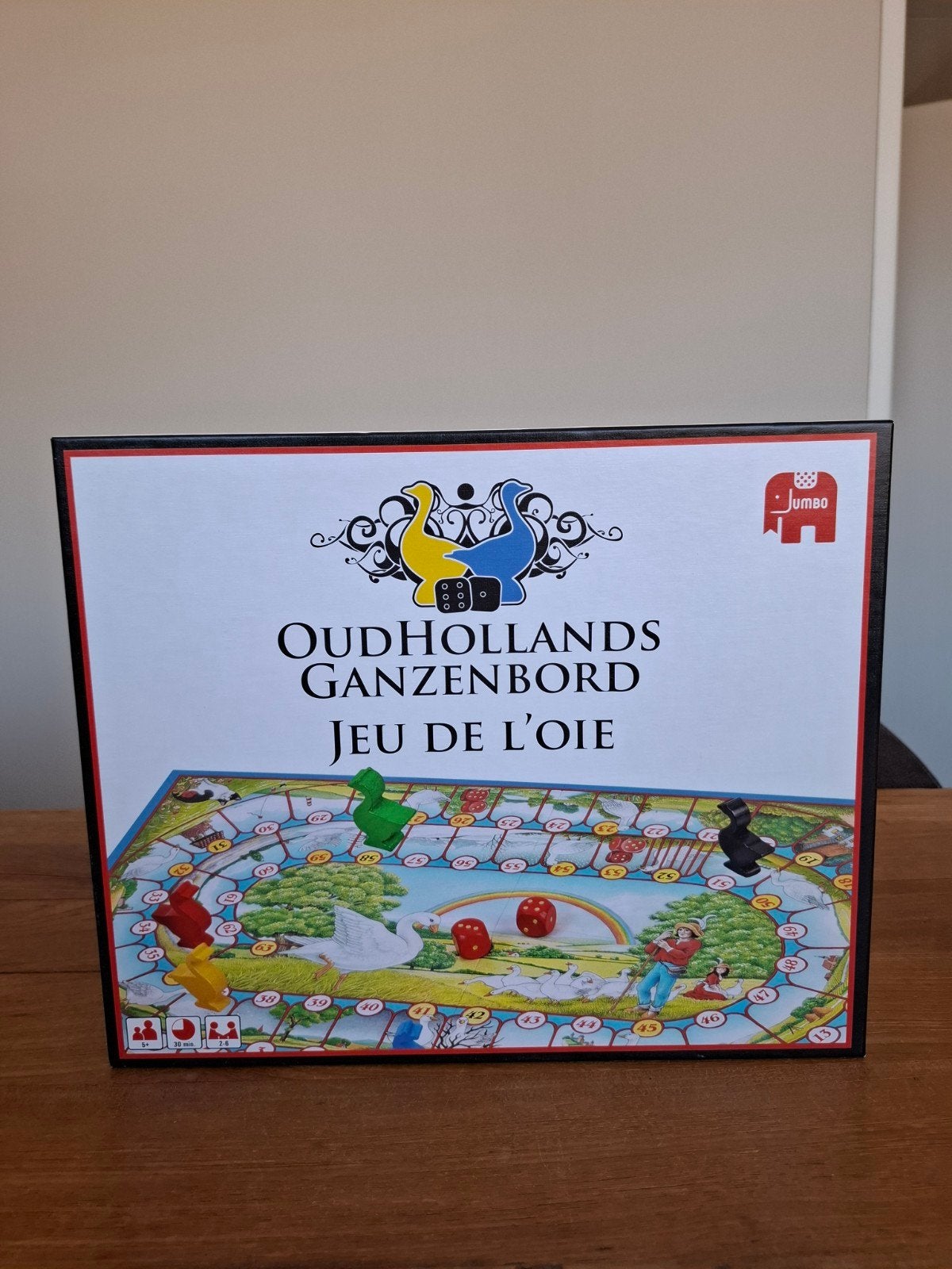 Oud Hollands Ganzenbord - compleet, Vijf spelers of meer, Ophalen of Verzenden, Zo goed als nieuw, Jumbo