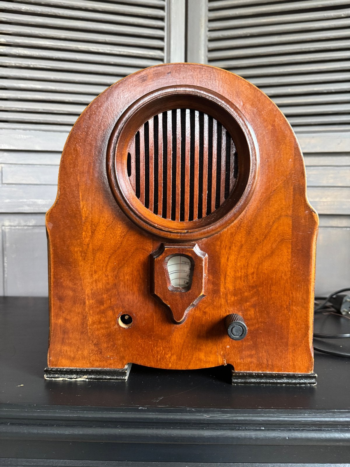 Vintage houten radio ITC 490N kathedraal model, Ophalen of Verzenden, Gebruikt, Radio