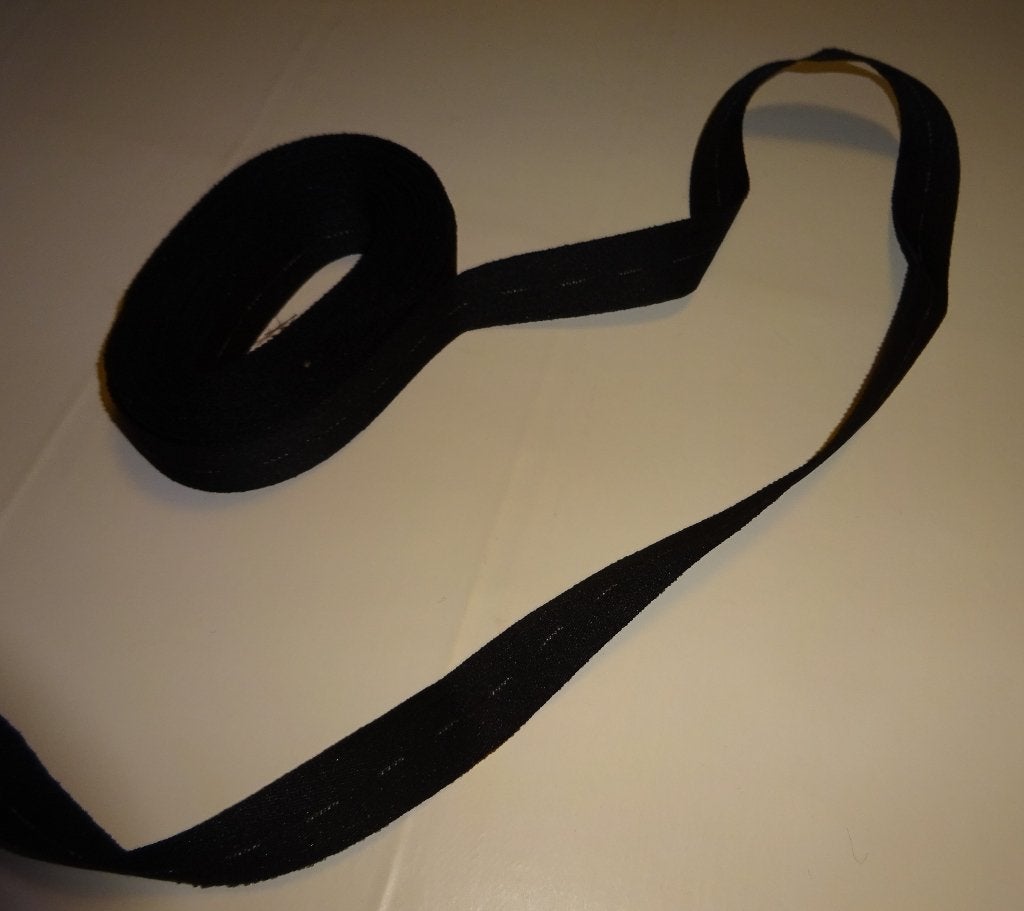 NIEUW zwart knoopgaten band is 23 mm breed., Ophalen of Verzenden, Nieuw, Lint, Band of Elastiek