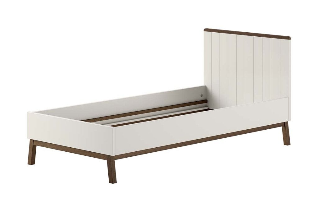 Sezane 1-persoonsbed - Clay/walnoot, Niet ingevuld, Niet ingevuld, Niet ingevuld
