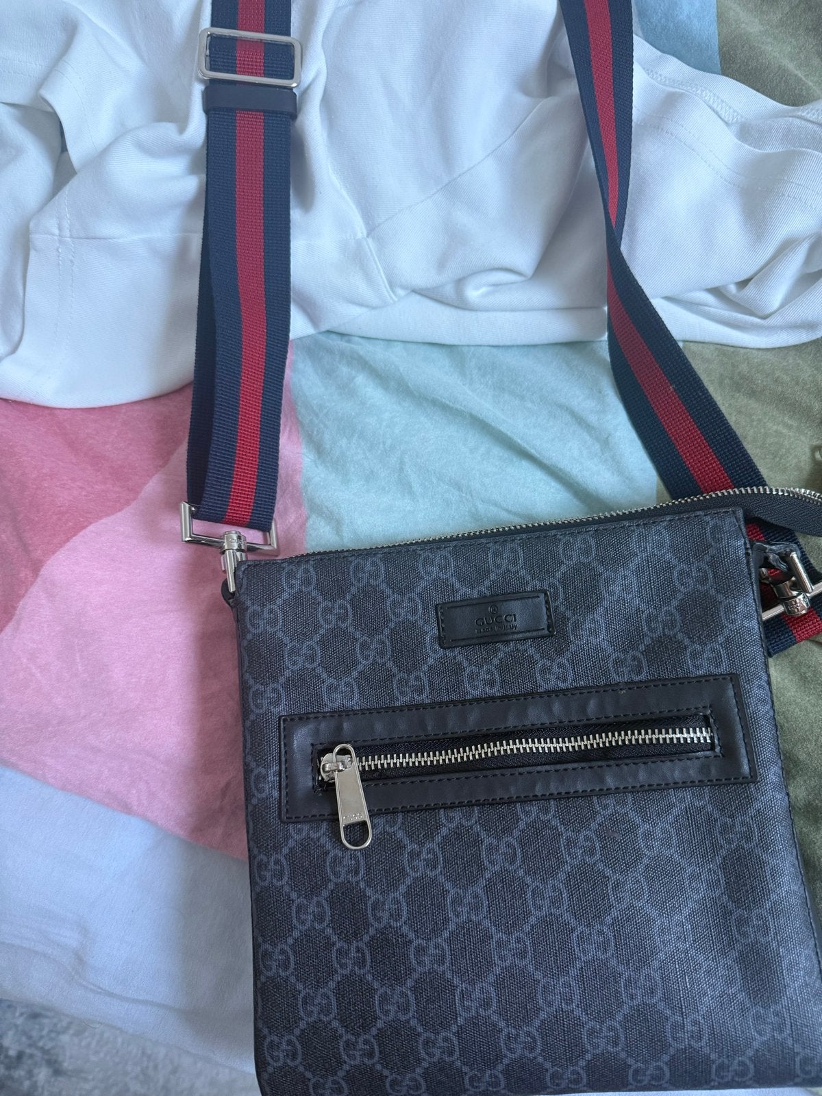 Gucci Supreme Messenger Tas Zwart - Zo goed als nieuw, Ophalen of Verzenden, Zo goed als nieuw, Zwart
