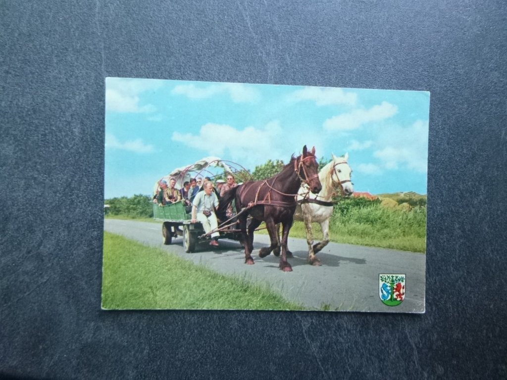 Terschelling rondrit per huifkar 1973, Verzenden, 1960 tot 1980, Gelopen, Waddeneilanden