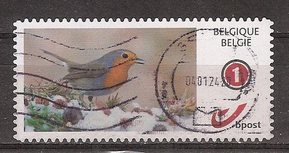 België, PZ, roodborstje., Postzegels en Munten, Ophalen of Verzenden, Gestempeld