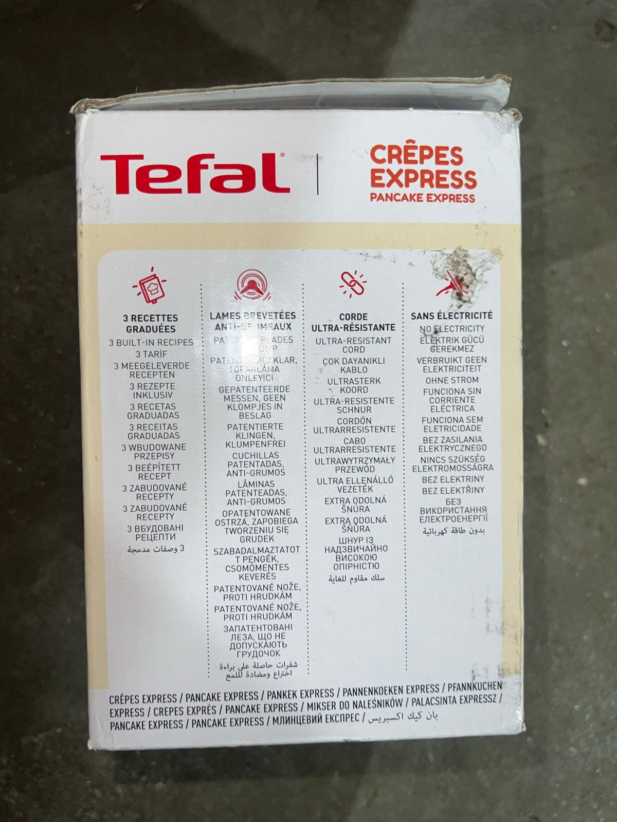 Tefal Crêpes Express / Pancake Express Showroommodel, Verzenden, Zo goed als nieuw, Vaatwasserbestendig, Minder dan 1 liter