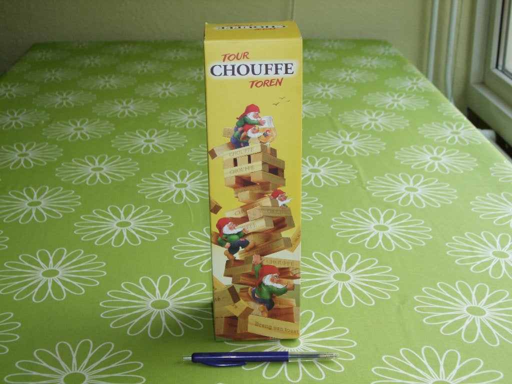 Nieuw in doos - Chouffe houten Torenspel - Jenga, Ophalen of Verzenden, Nieuw, Overige typen, Overige merken