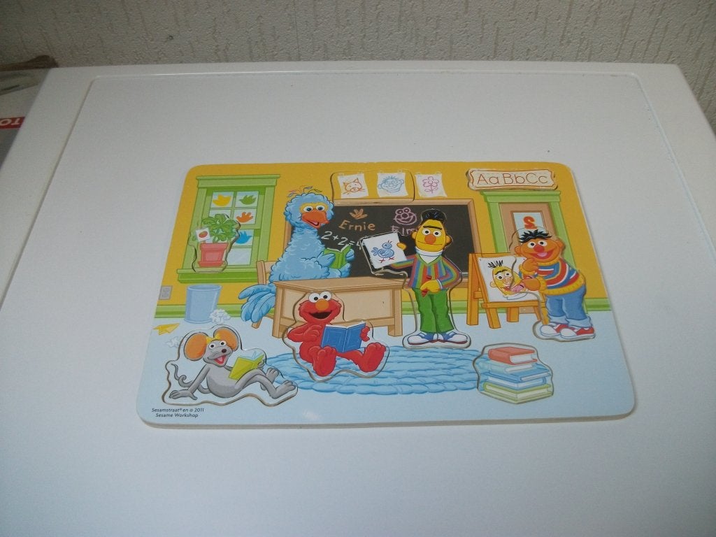 Puzzel Sesamstraat 8 delig, Ophalen of Verzenden, Gebruikt