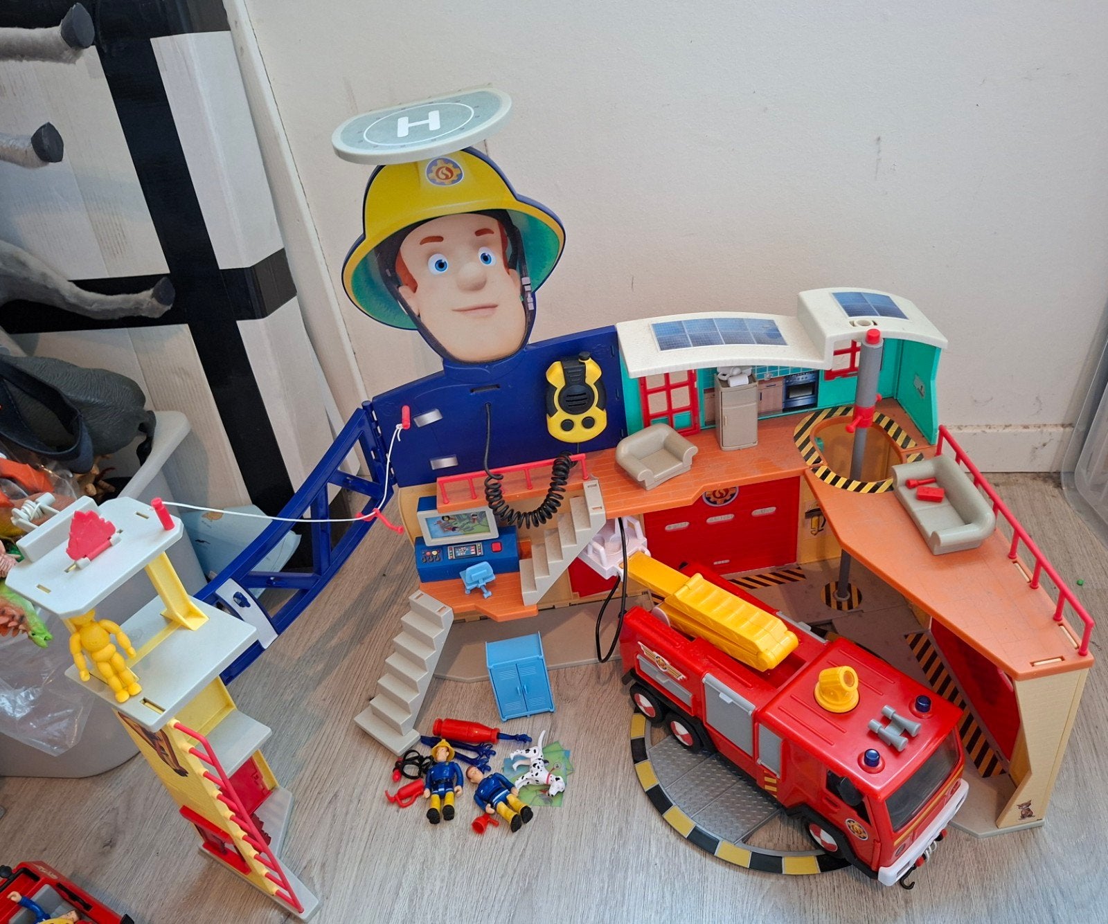 Brandweerman Sam kazerne XL met brandweerauto, Ophalen of Verzenden, Gebruikt, Jongen of Meisje