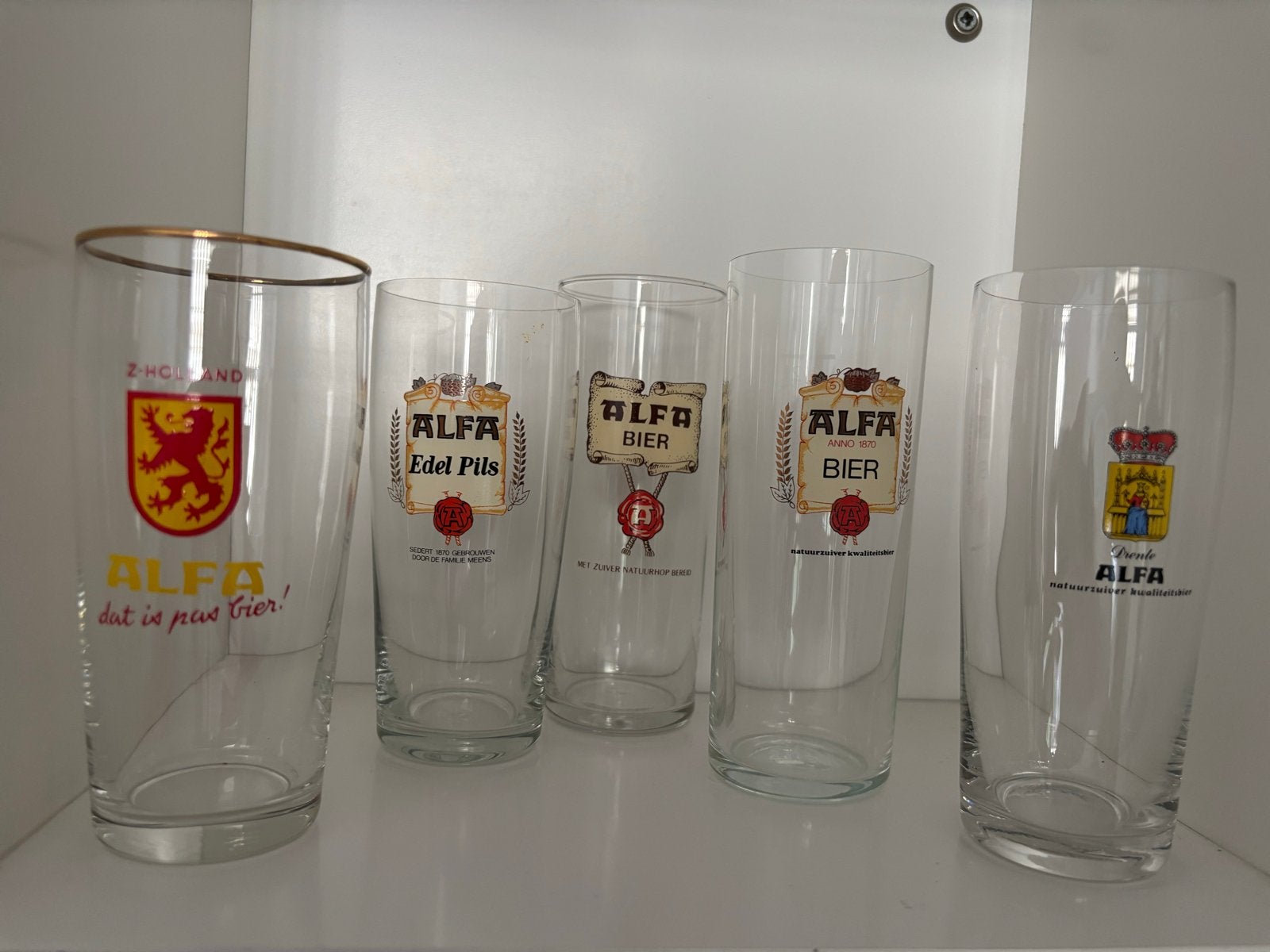 Zeldzame Alfa Bier Glazen - Minimaal 31 Jaar Oud, Ophalen of Verzenden